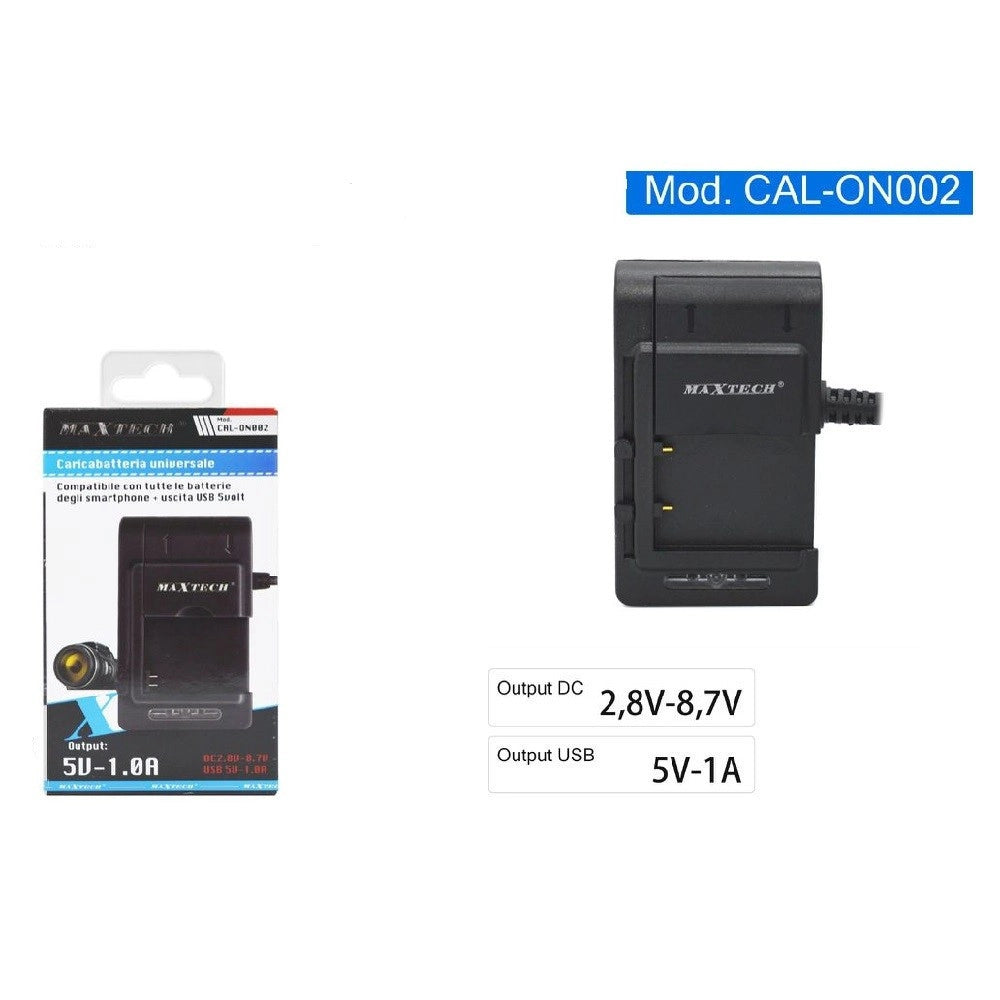 Trade Shop - Caricabatteria Universale Caricatore Usb Per Batterie Smartphone 5volt Cal-on002 -