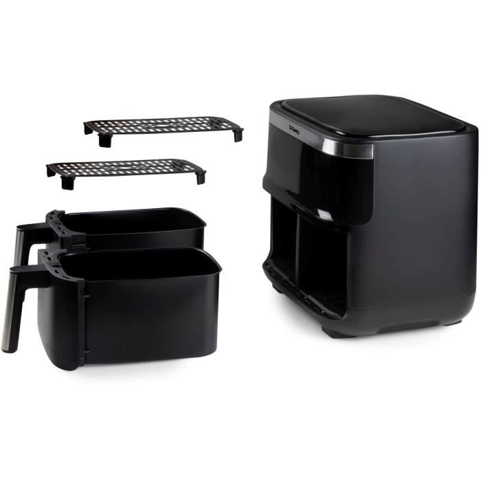 Domo Hot Air Fryer - Do537fr - 2 x 4 L - 85  A 200  - 8 Programmi automatici - L40 x W 40 x H 36 cm