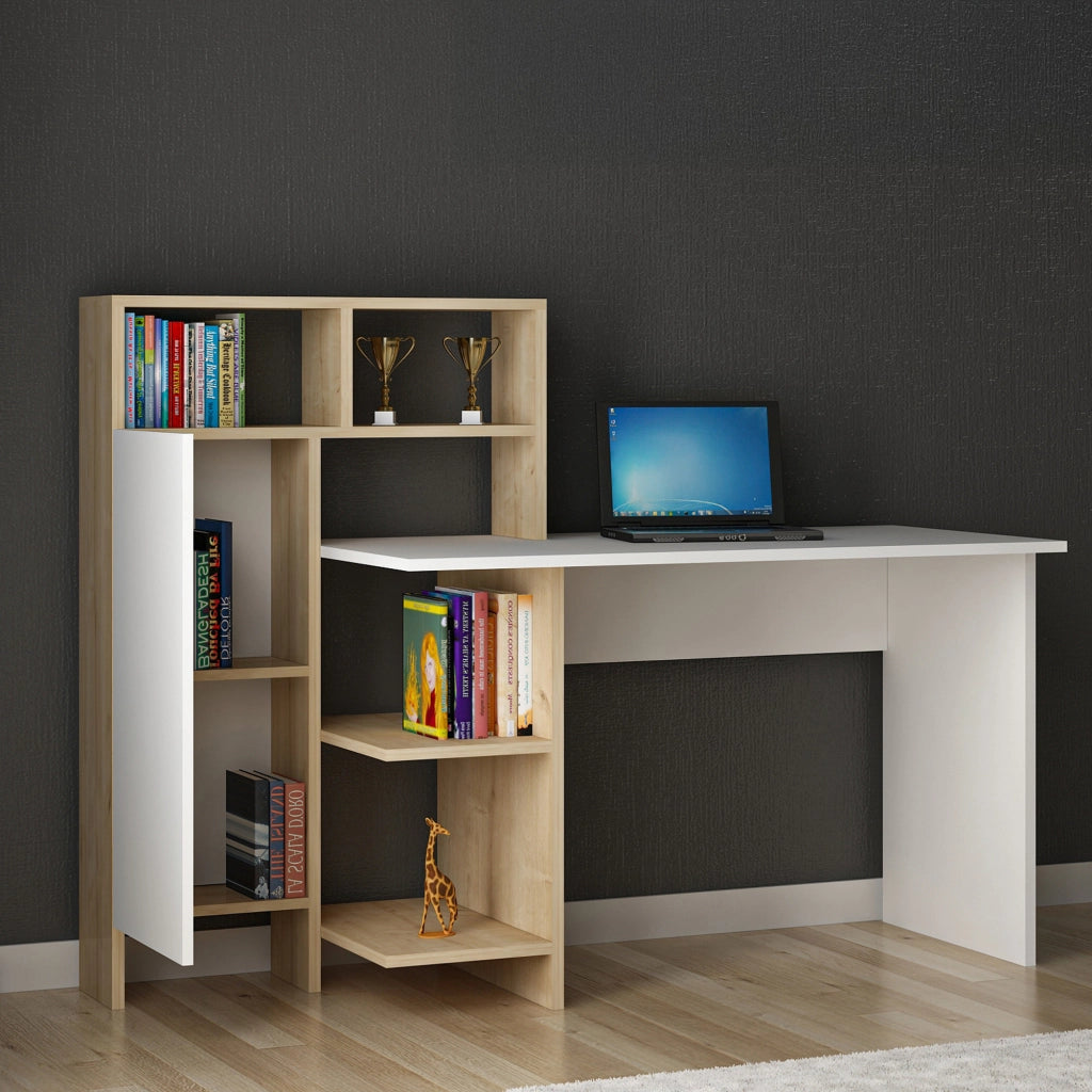 Jato, Scrivania 7 Ripiani, 71x60x74h cm Bianco