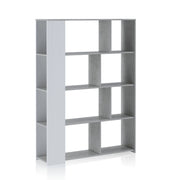 Libreria effetto legno finitura larice bianco cm. H.174 x L.129 x P.33