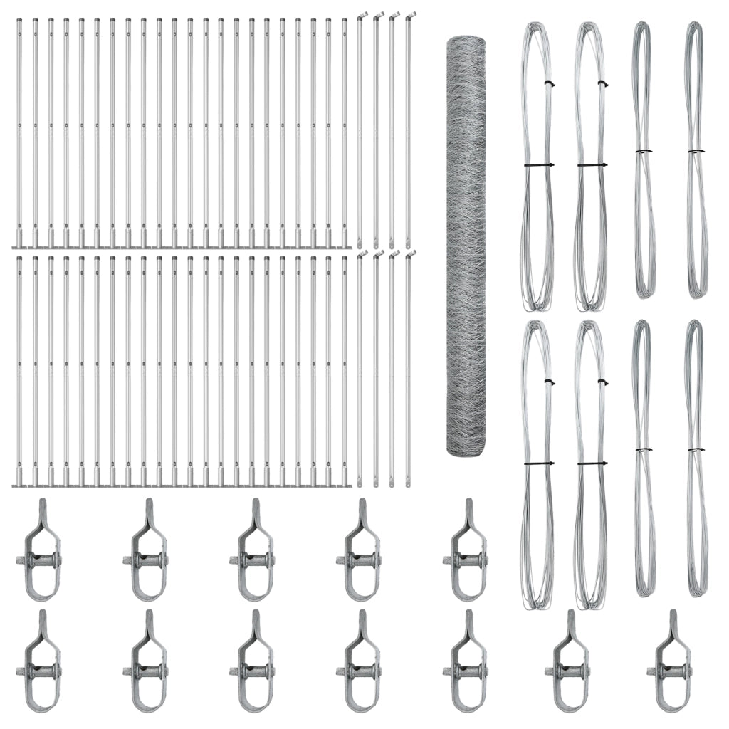 Recinzione Esagonale  1.5x100 m Acciaio Zincato