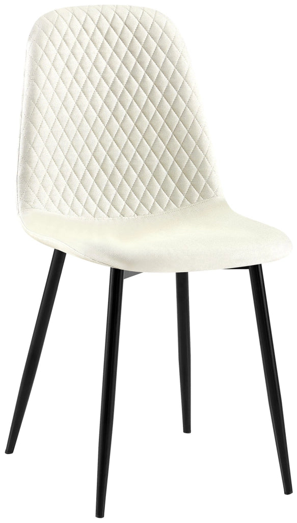 Sedia Giverny con cuciture decorative Tessuto,crema