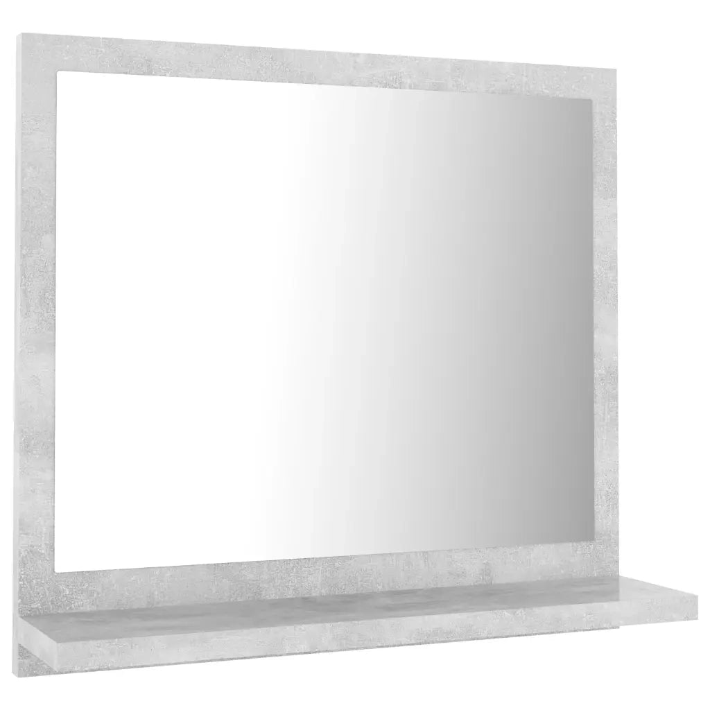 Specchio da Bagno Grigio Cemento 40x10,5x37cm Legno Multistrato 804557