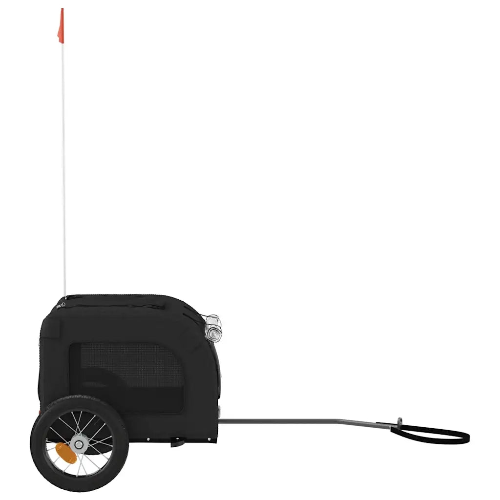 Rimorchio da Bici per Animali Nero Oxford e Ferro CFW3154632