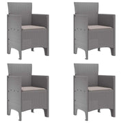 Sedia da Giardino 4 pz | Sedie da Esterno Grigio chiaro 53 x 49 x 85 cm