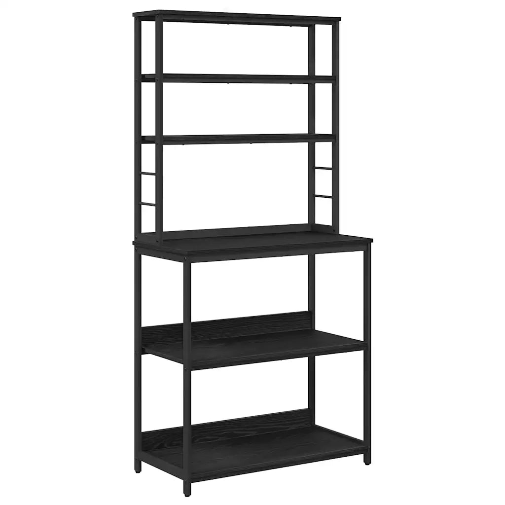 Mensola da cucina Rovere Nero 80 x 40 x 168 cm 883886