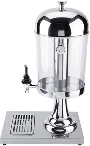 Macchina per Succhi di Acciaio Inossidabile Senza Elettricità per Dispensare Bevande Freddo Caldo con Colonna di Cubetti di Ghiaccio Separata Ideale per Buffet Ristorante Hotel Bar Casa (Tazza Singola)