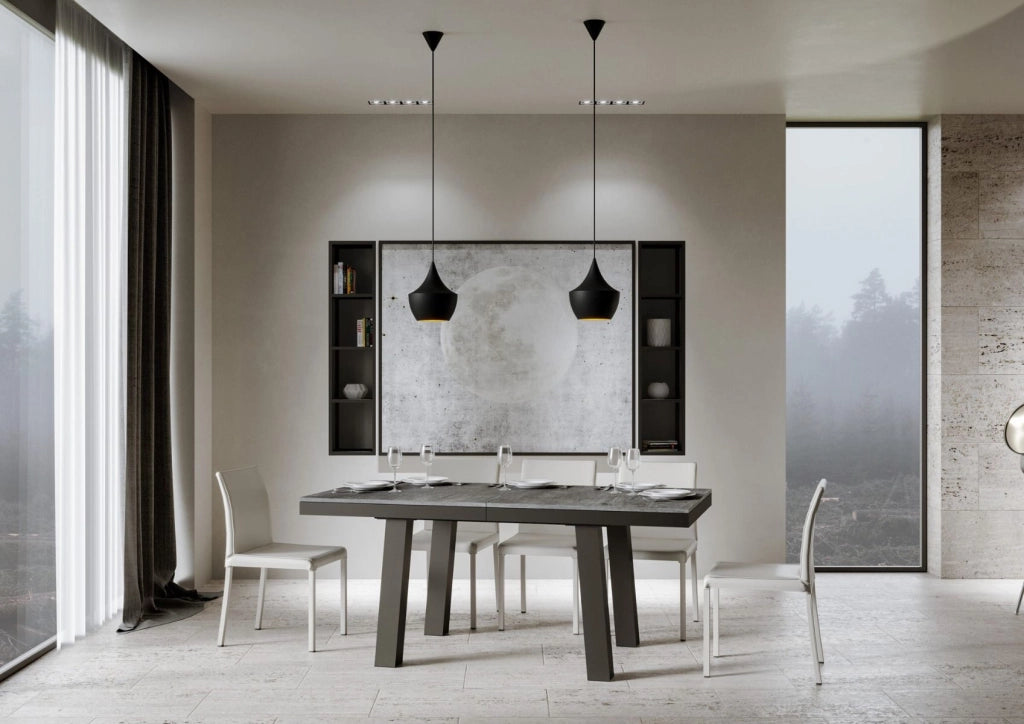 Tavolo Allungabile 160-420x90x77 cm Bridge Evolution Cemento