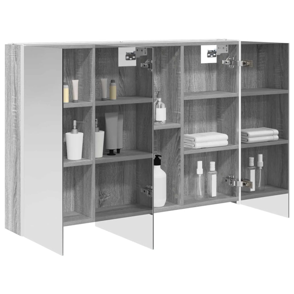 Mobiletto per specchio da bagno Grigio Sonoma 889276