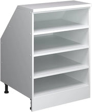 Armadio per tetto spiovente Rion, Bianco, 60 x 81.8 cm con 4 scomparti, carcassa 60 cm profondità, adatto per il salvaspazio sotto tetti spioventi