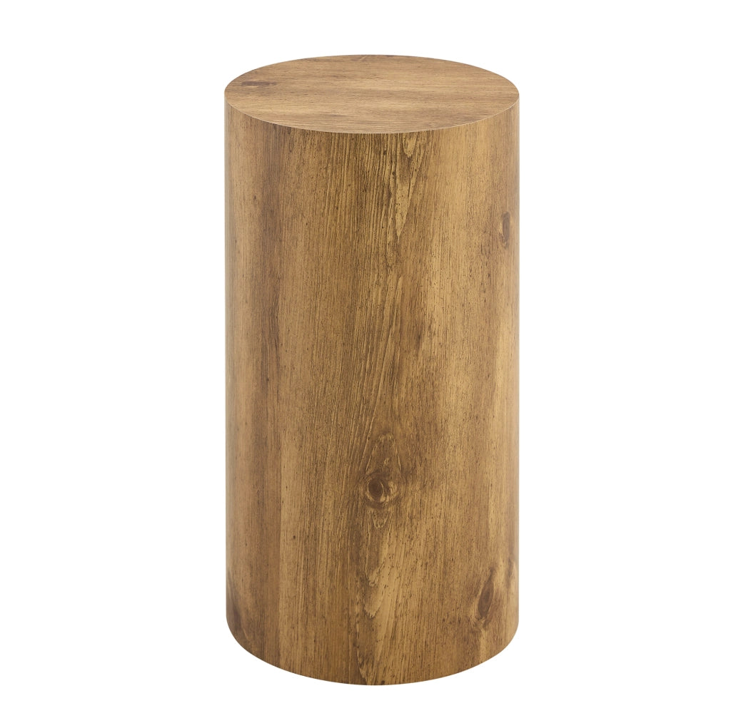 Tavolino rotondo in MDF effetto legno ?30 x 55 cm