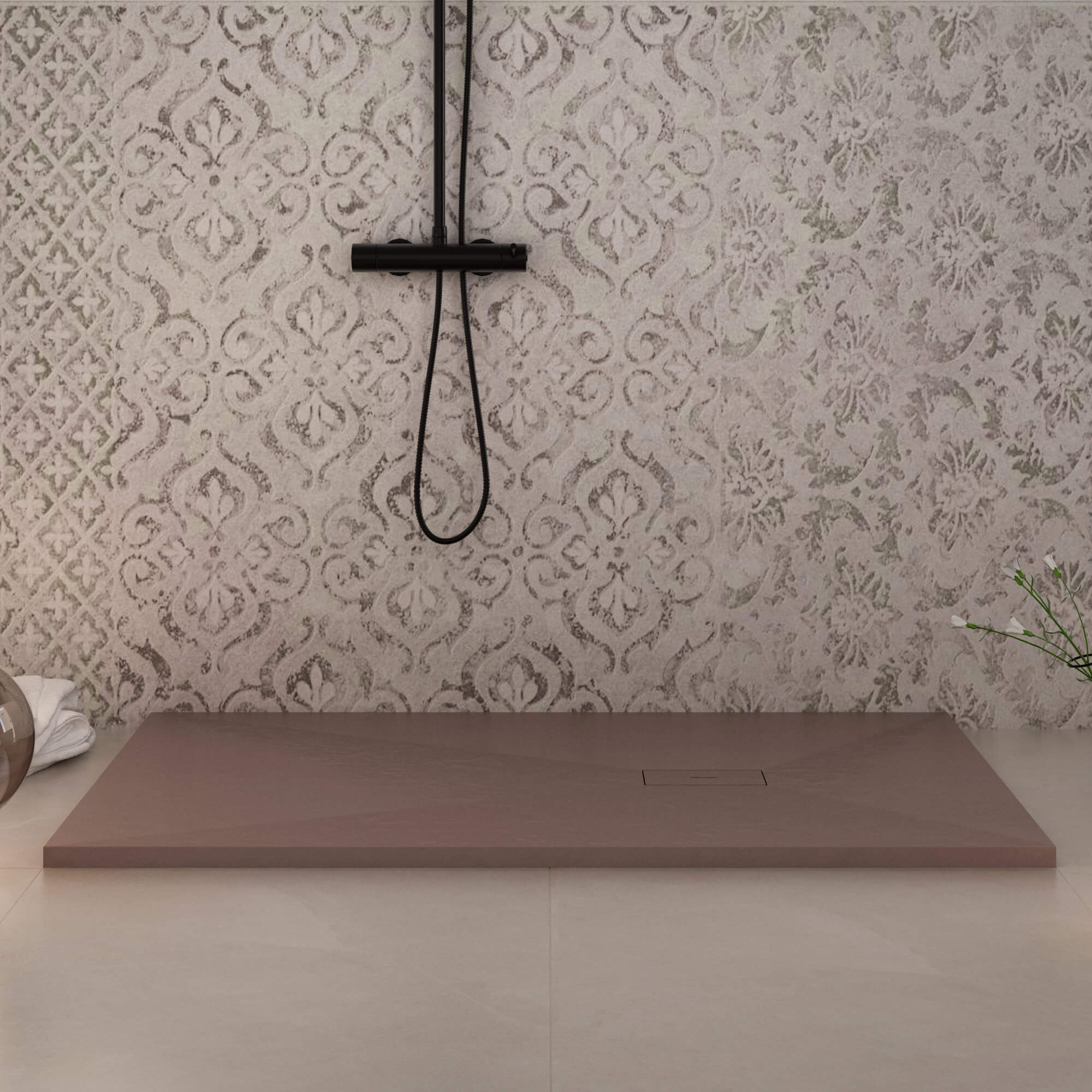 Piatto Doccia in Pietra 90x170 cm Bonussi Manila Marrone