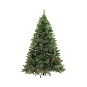 Albero di Natale Camden, Albero artificiale extra folto, Albero effetto reale in PVC con Pigne incluse, 1486 rami, Altezza cm 240