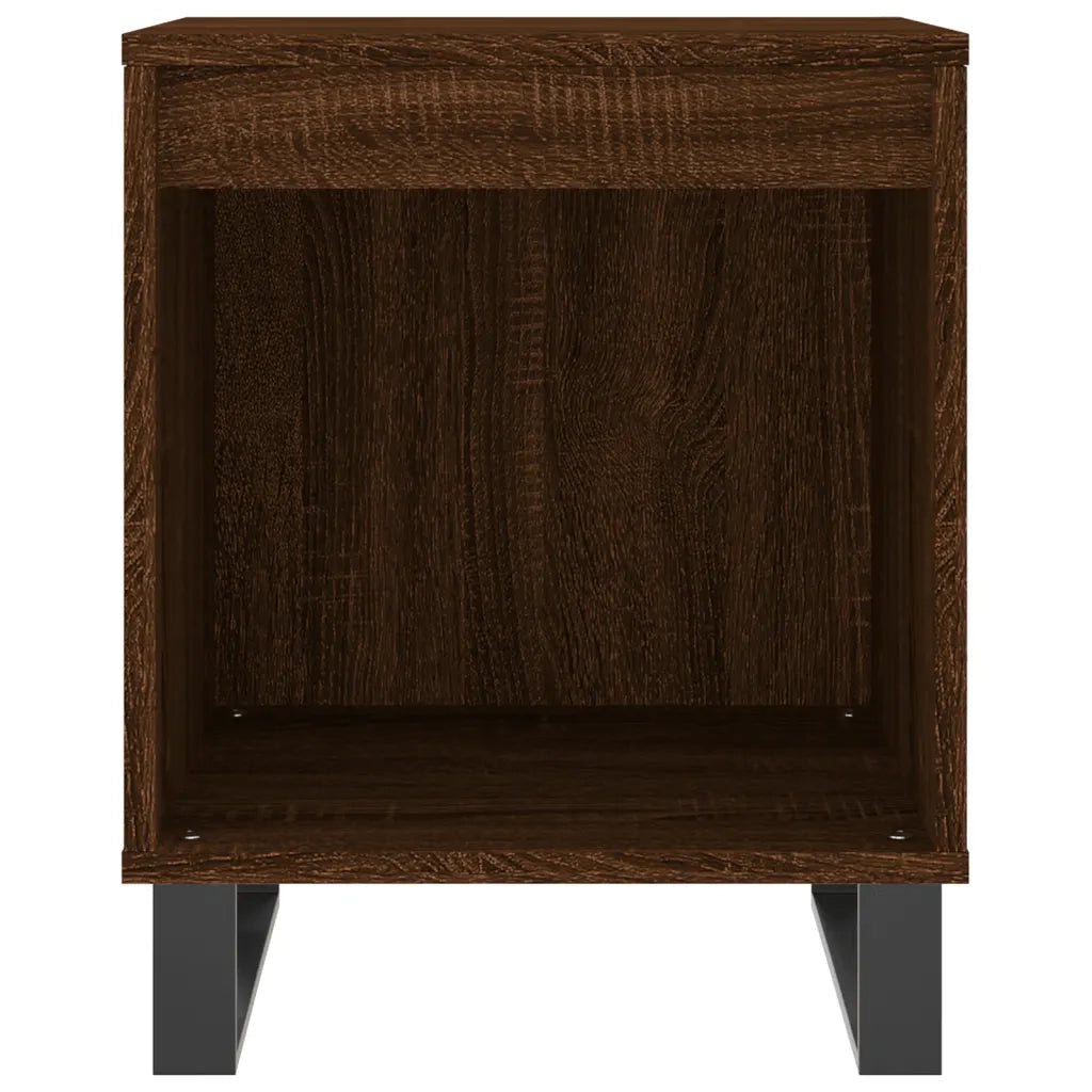 Set di 2 Comodini | Armadio da Notte | Mobiletto da notte Rovere Marrone 40x35x50 cm in Legno Multistrato