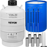 Contenitore criogeno statico per stoccaggio liquido di azoto a 20L con 6 serbatoi jerrycan