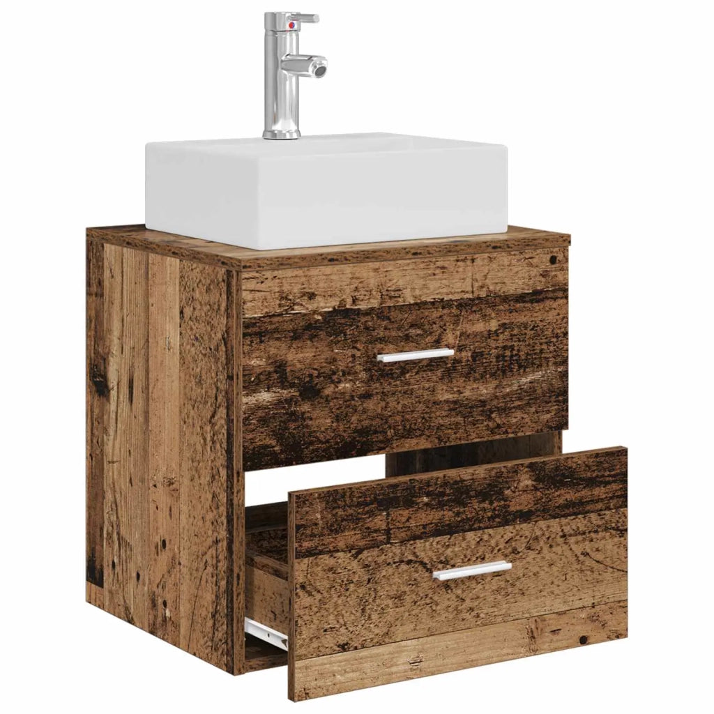 Mobile Lavabo da Parete Legno antico 49,5 x 41 x 62,5 cm 890284