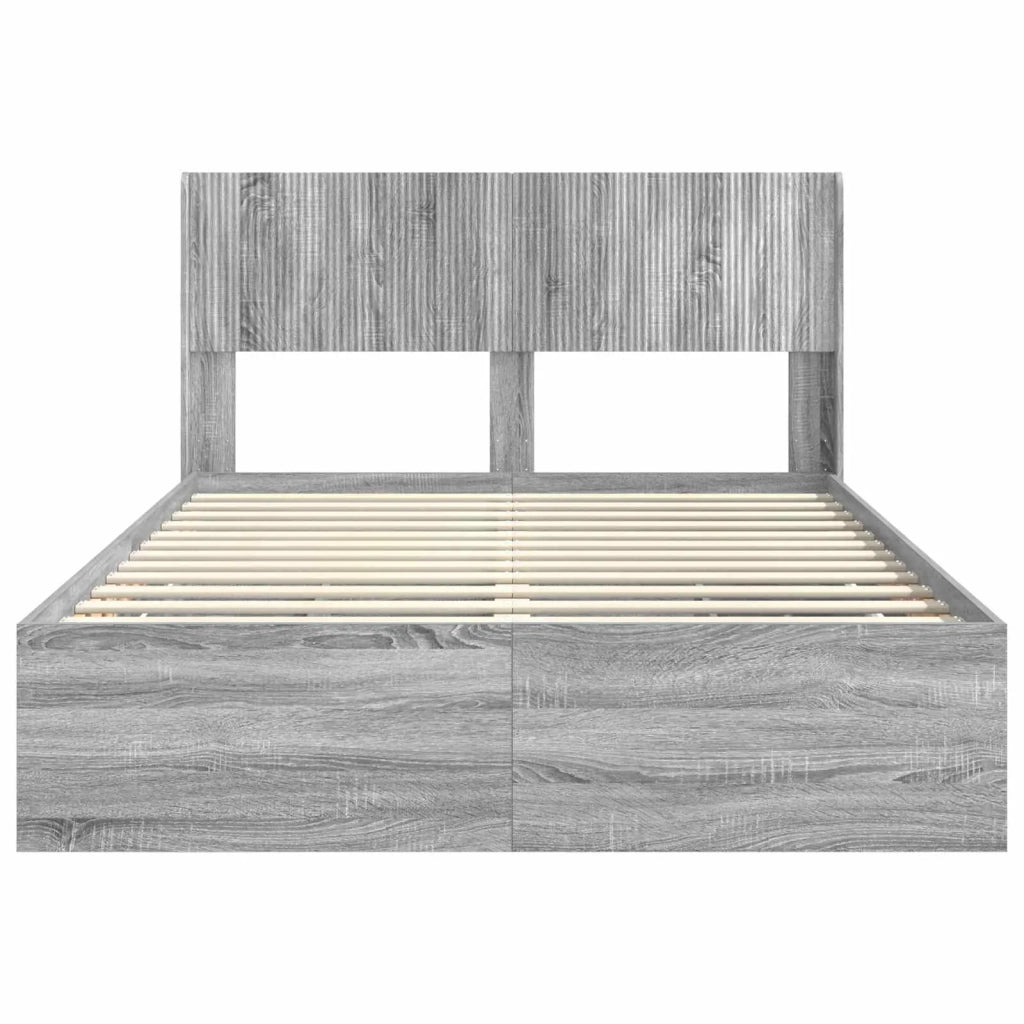 Struttura del letto con stoccaggio e testata Grigio Sonoma 3414304