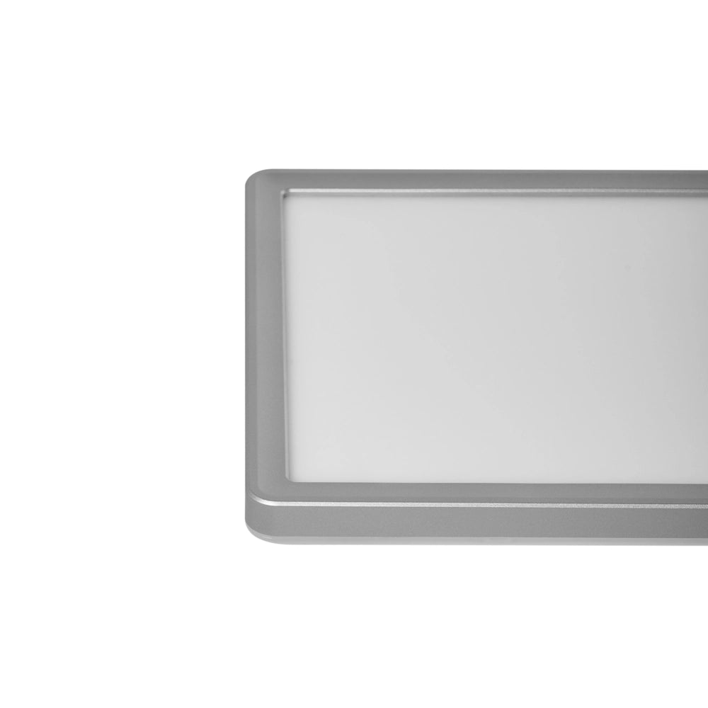 Plafoniera LED Argento a Pannello con Telecomando per Montaggio a Soffitto