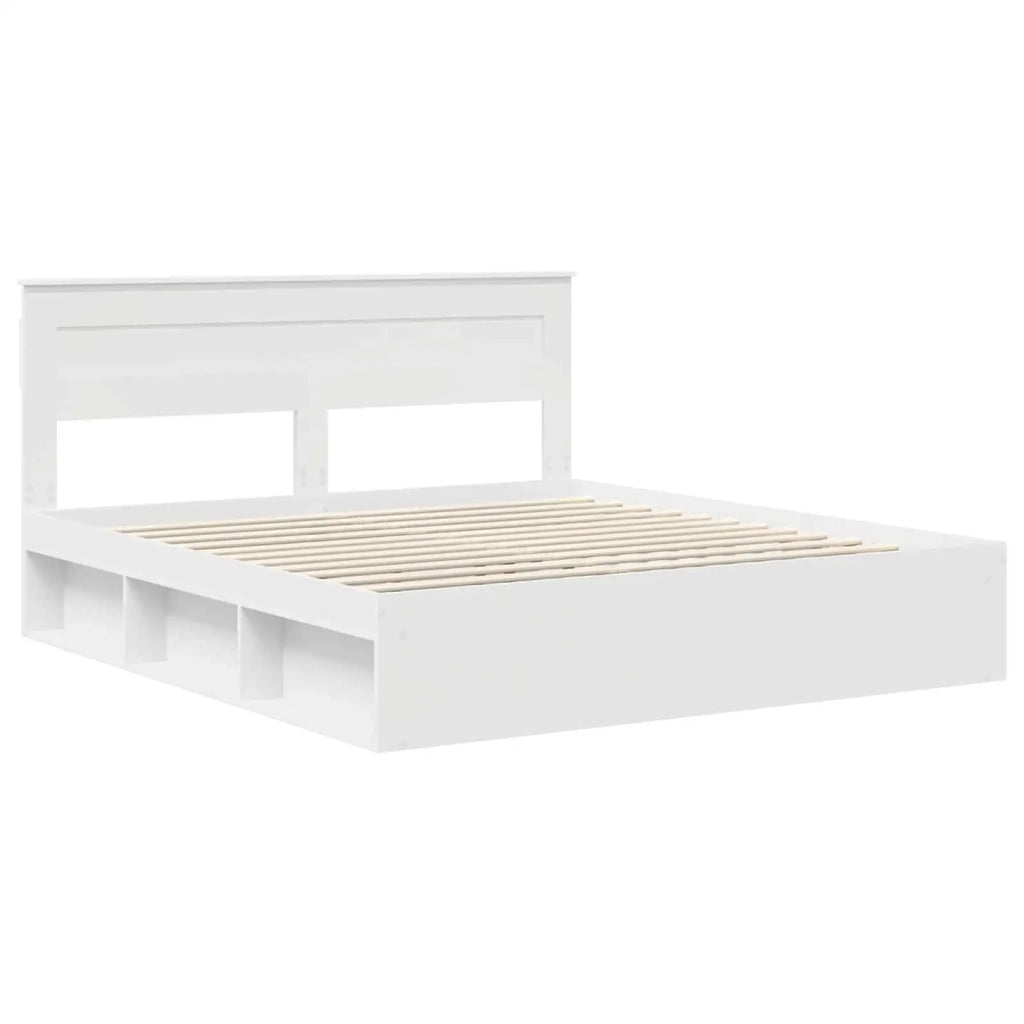 Struttura del letto Bianco 200 x 200 cm Pino massello 3409719