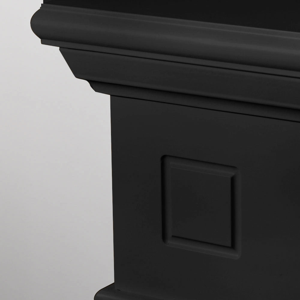 Camino a Bioetanolo da Pavimento 110x36x100 cm Cambridge in Legno Nero