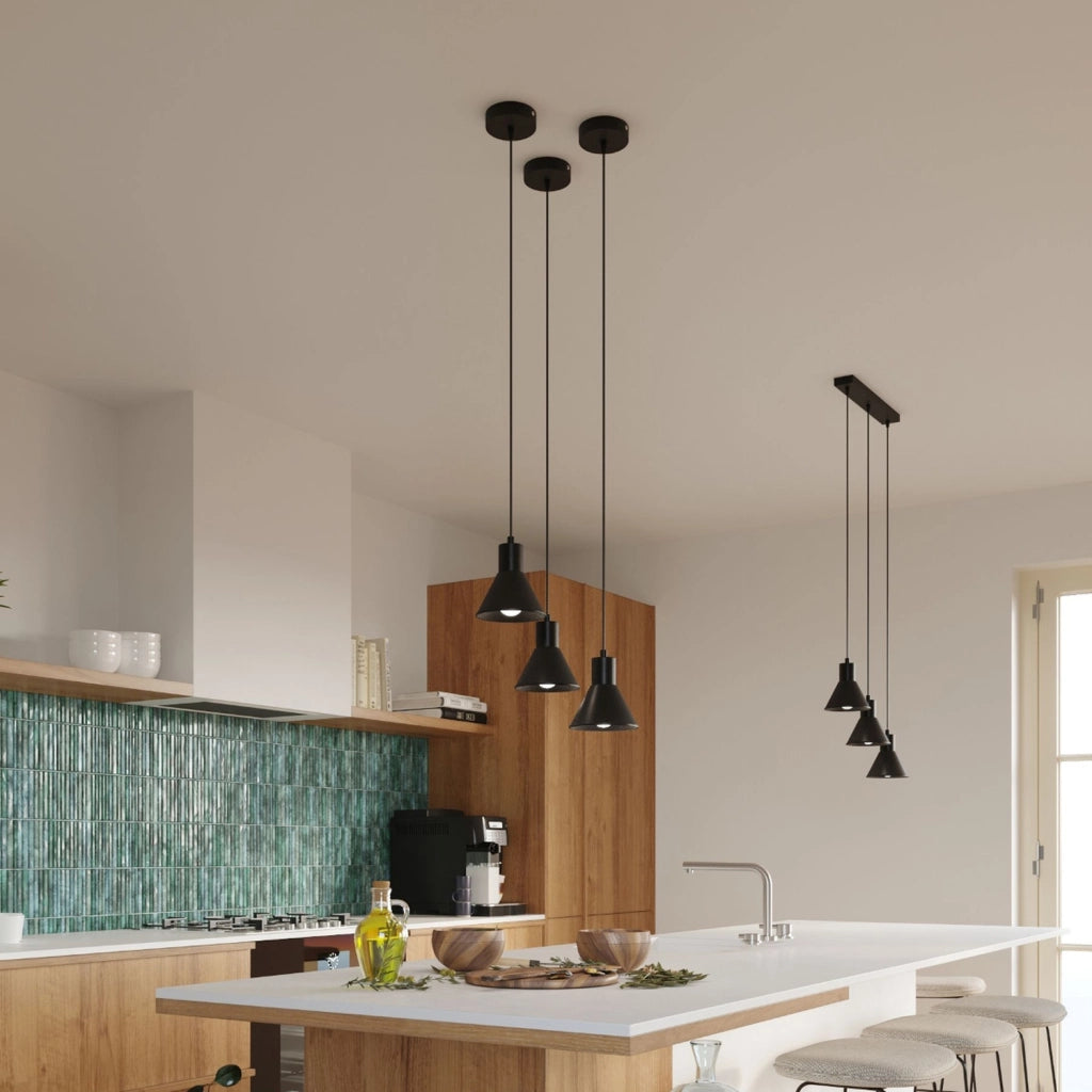 Lampadario MUSARO 3 luci nero E27 Pure Lume PU.0986