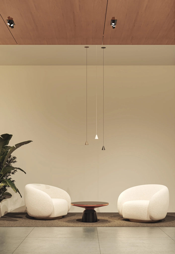 Lampada a Sospensione Zoe Surface Beneito & Faure 7W 38° 3000K Nero Opaco - Design Conico LED CRI90 UGR<19 per Illuminazione Interni