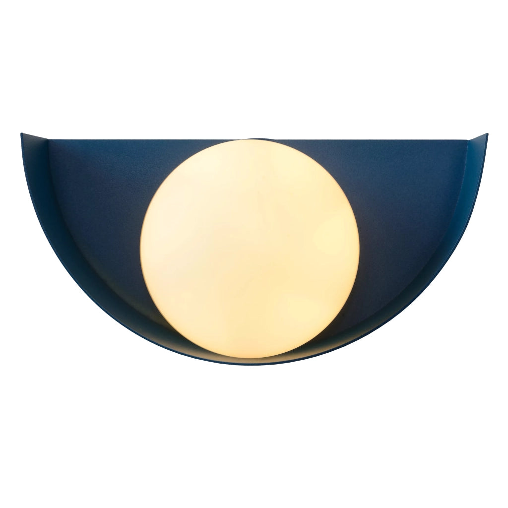 Applique BENNI blu/bianca sfera vetro Lucide G9 28W