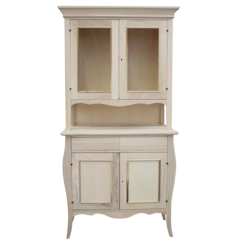 Cristalliera 4 ante 2 cassetti grezzo l.105 p.50 h.209 (3091) - Mobili 2G