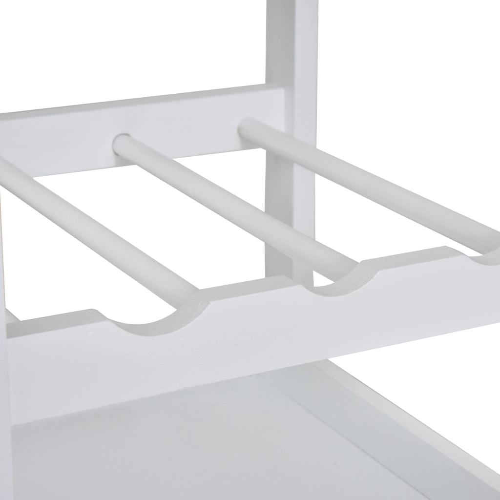 Carrello da cucina 4 livelli ¨C zephmum ¨C 37x37x76 cm bianco