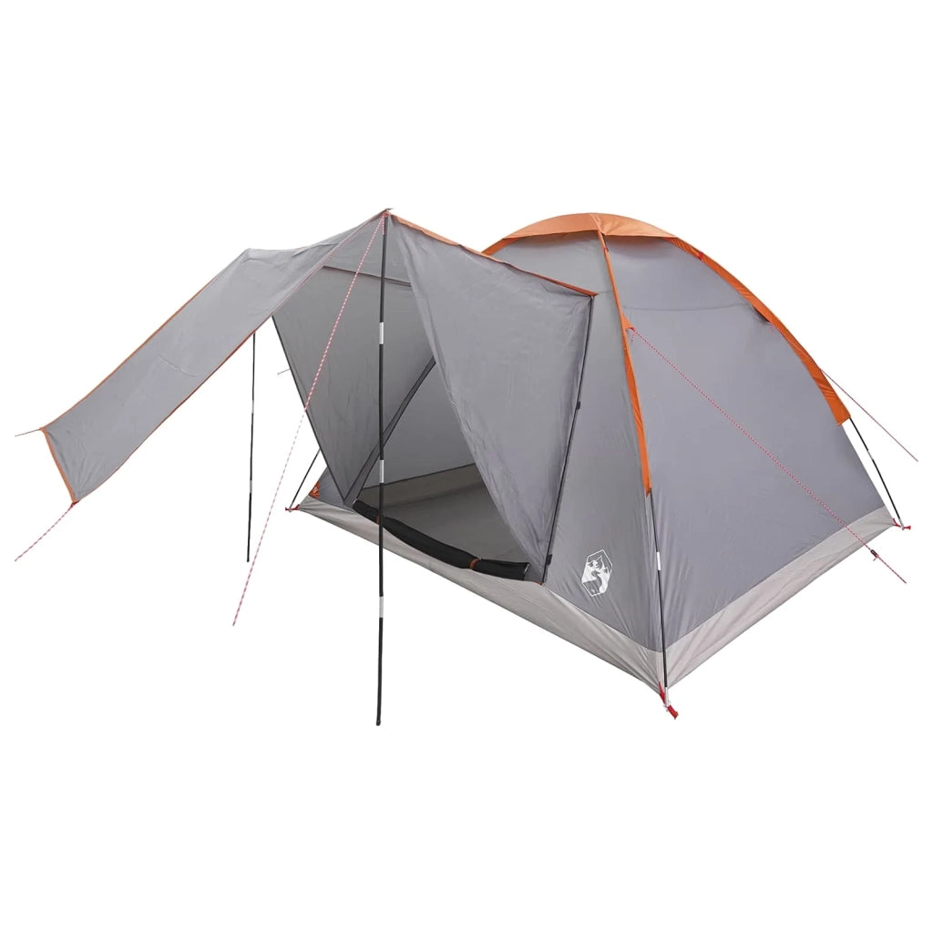 Tenda da campeggio con tetto Grigio e arancione 4 persone 42028649