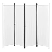 Schermo divisorio per la privacy a 4 pannelli 171 x 200 cm bianco 03_0008059