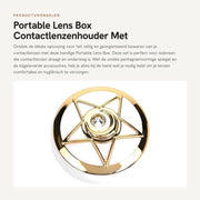 Etui per lenti a contatto con specchio - Flacone per liquido di igiene - Pinza - Scatola doppia - Etui professionale e duraturo per lenti a contatto