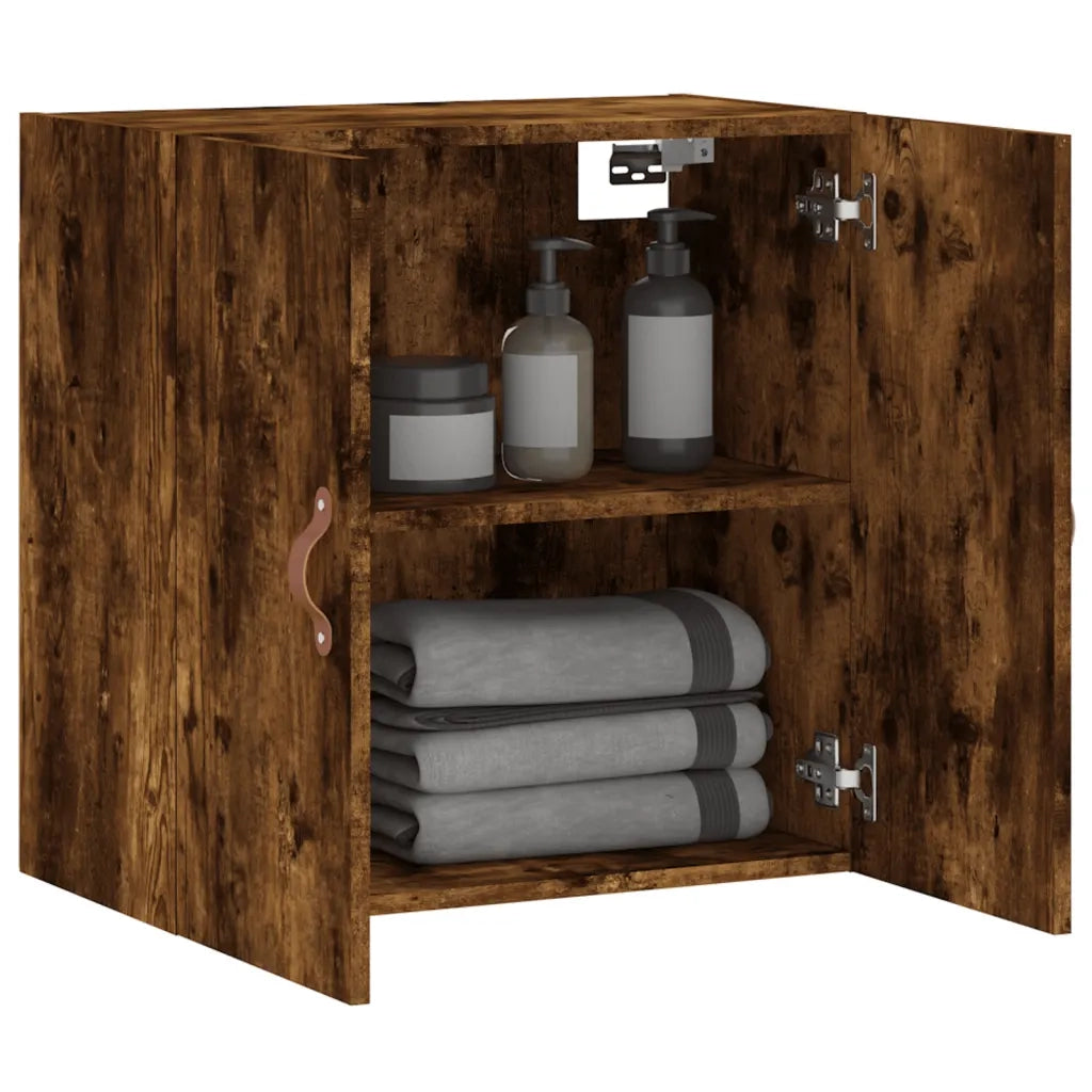 Armadietto a Muro Rovere Fumo 60x31x60 cm in Legno Multistrato 829945