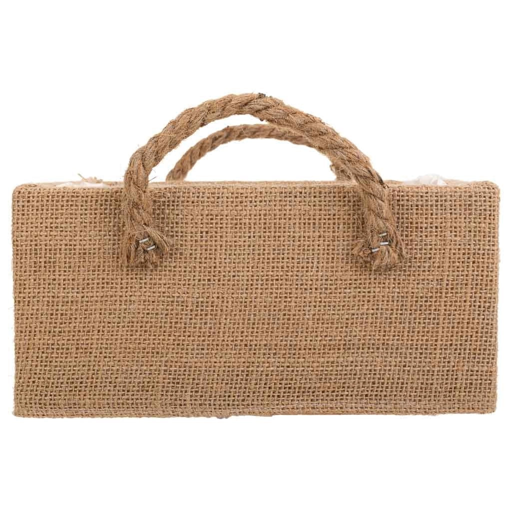 Cestino in filo di tessuto marrone 22x22x10h