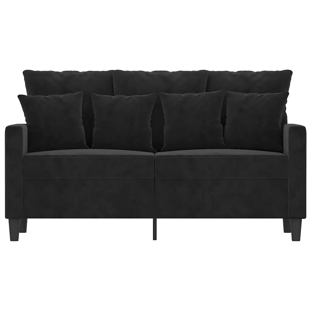 Divano a 2 Posti Nero 120 cm in Velluto 359298