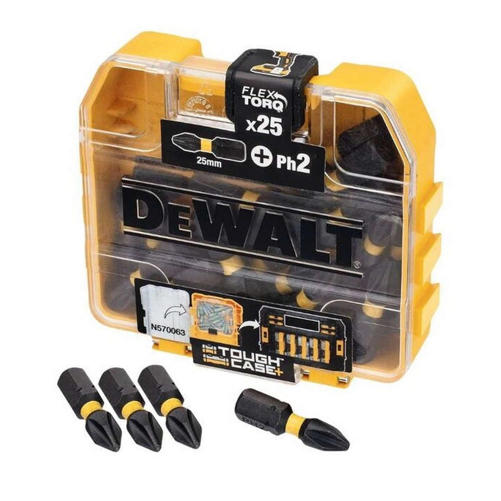 Set Inserti a Croce PH2 25 mm DeWalt per Avvitatore Pz 25 con Custodia Tic Tac
