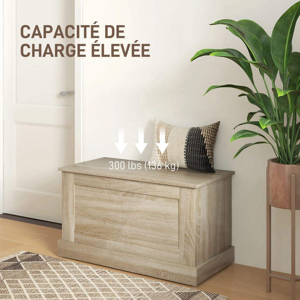Cassa di legno per contenere giocattoli ¨C Zephmum ¨C 80x40x45 cm colore naturale