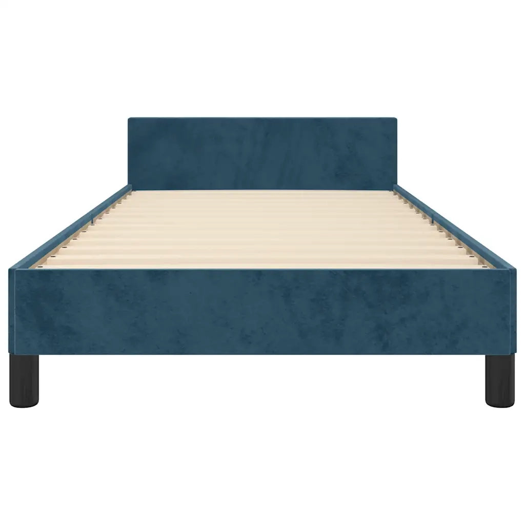 Giroletto con Testiera Blu Scuro 90x200 cm in Velluto cod mxl 62488