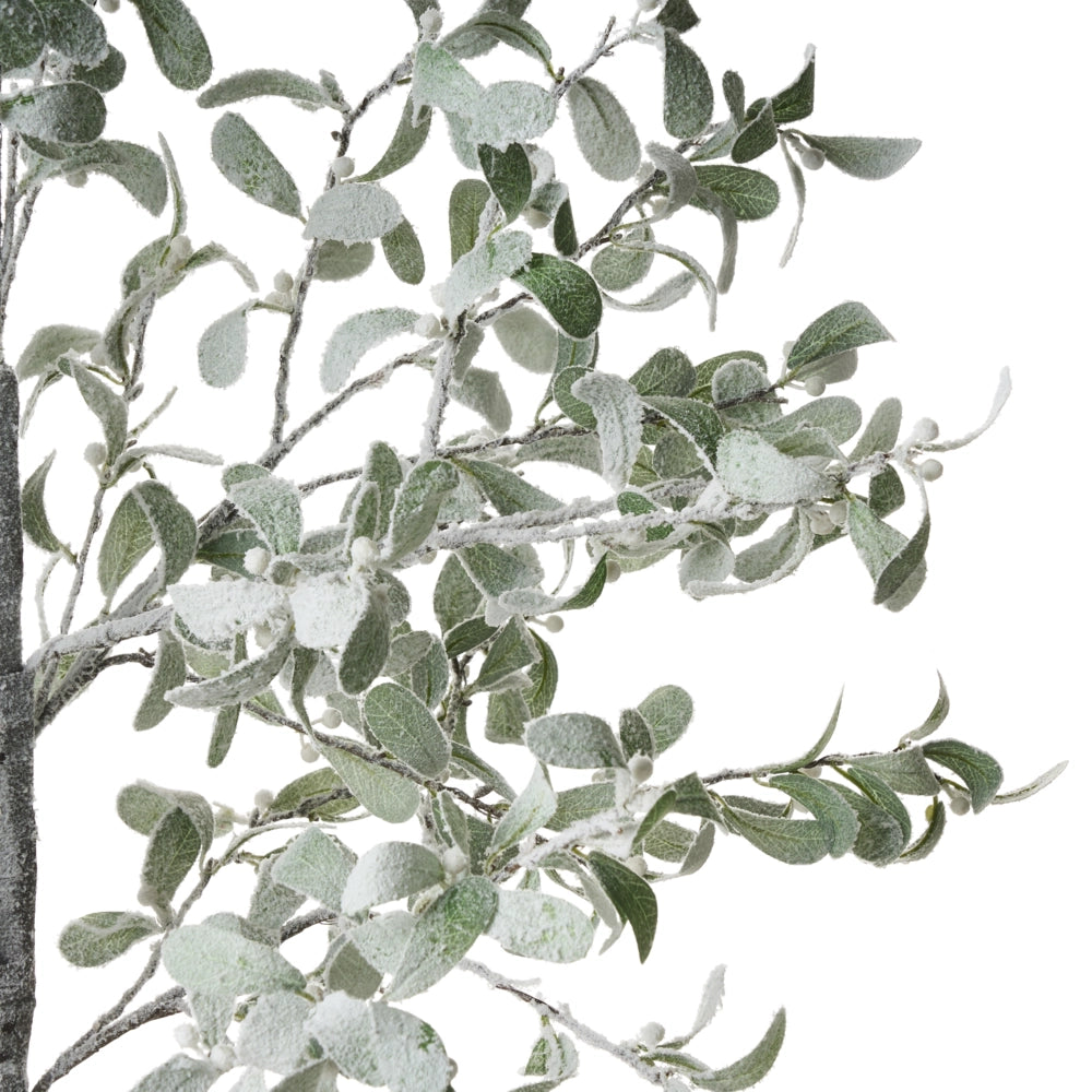 Albero artificiale verde PE 150 cm Luci LED innevato atmosfera natalizia moderna scandinava per esterni e interni
