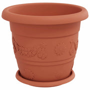 Fioriere | Cassetta per fiori | Vasi per Piante 24 pz Rosso Mattone ? 30 x 25 cm Plastica
