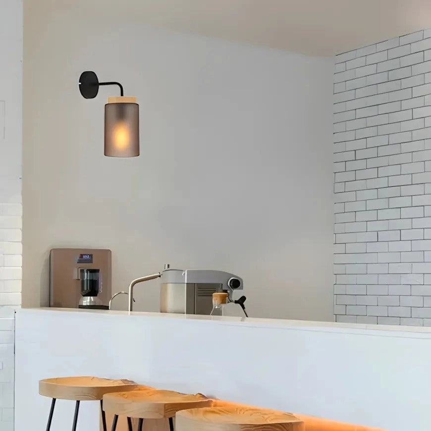 Lampada Da Parete APP1814-1W Frosted Grey