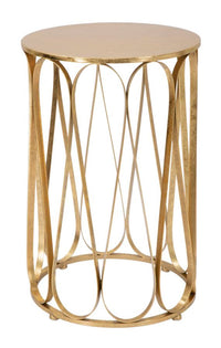 Tavolinetto Venice Ø37x58 cm in Ferro Oro