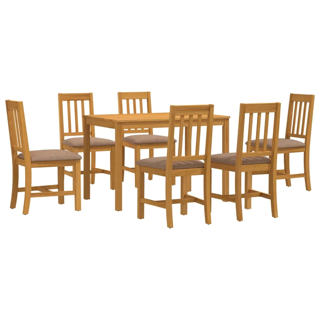 Set da pranzo 7 pz Grigio Legno di Quercia Massello 3430253
