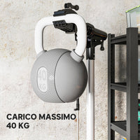 Cavalletto Bici per Manutenzione Massimo 40 kg con Altezza Regolabile e Girevole a 360° Nero