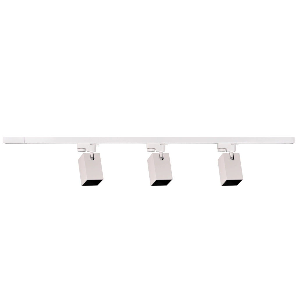 Kit binario Polux SQUARE 1m 3 faretti GU10 bianco/nero