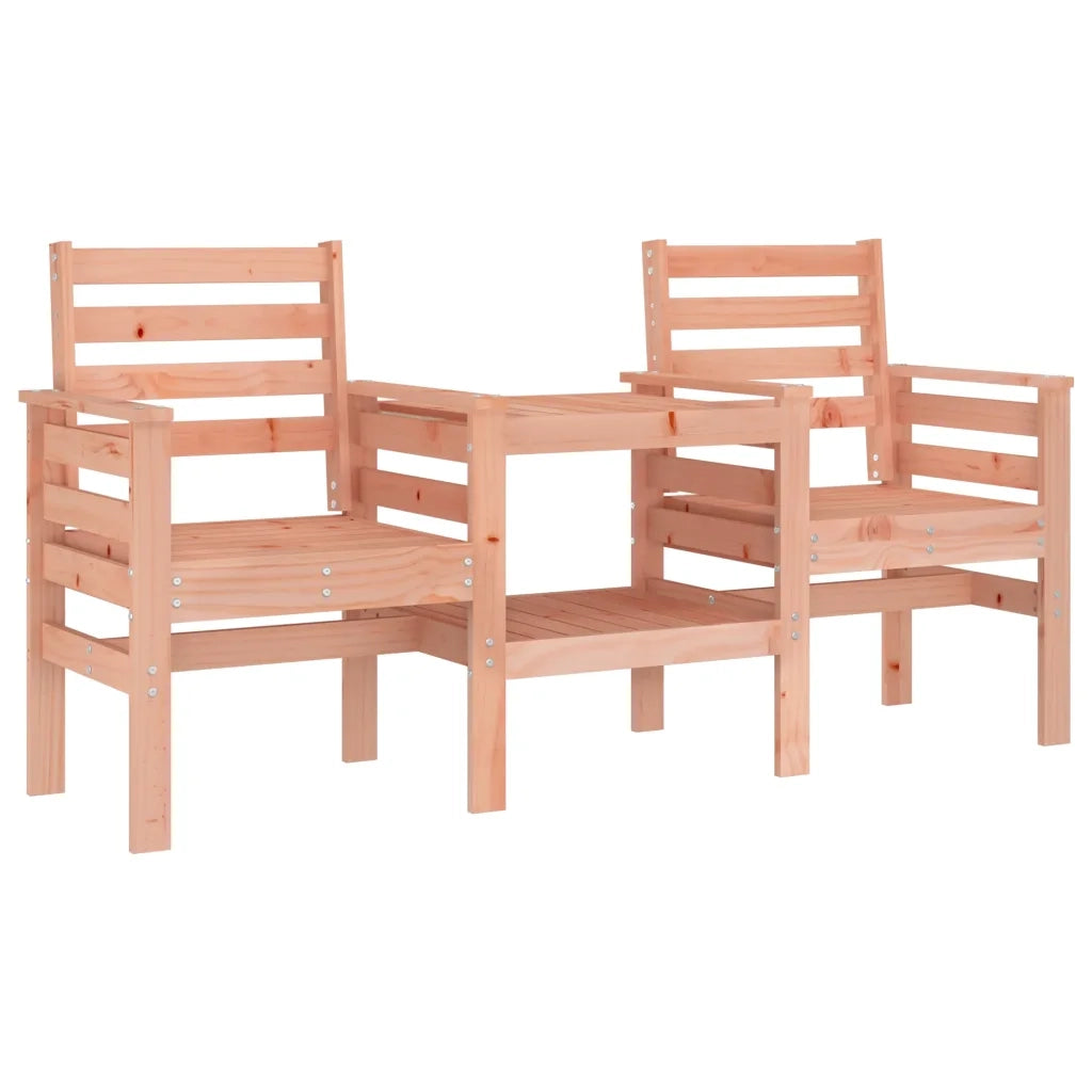 Panca da Giardino con Tavolino 2 Posti Legno Massello Douglas 825161