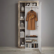 Gonzaga, Mobile da Ingresso Specchio Incluso, 90.5x30x210h cm Marrone Pero