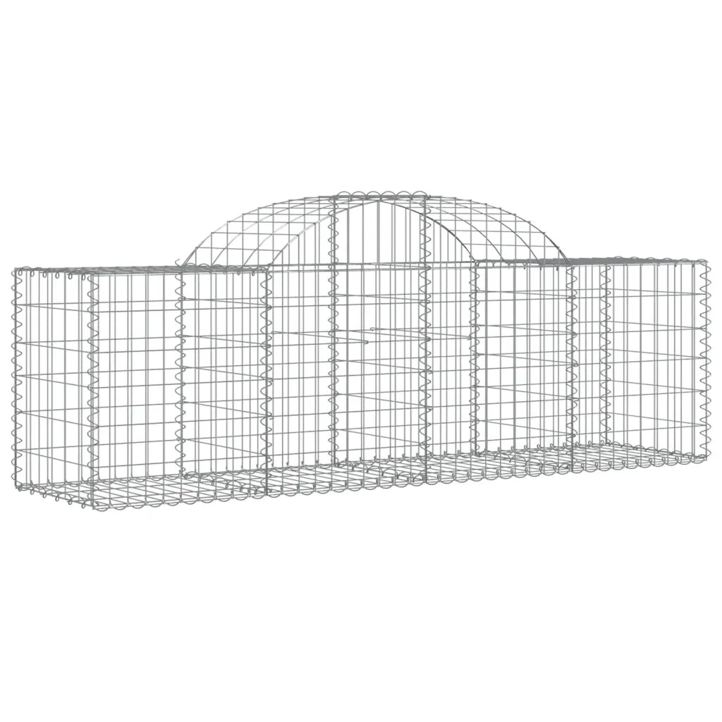 Cesti Gabbioni ad Arco 7 pz 200x50x60/80 cm Ferro Zincato