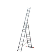 Trade Shop - Scala Tripla Trasformabile 3 Elementi In Alluminio A Sfilo O A Cavalletto Modula -   -3 X 9 Gradini    -