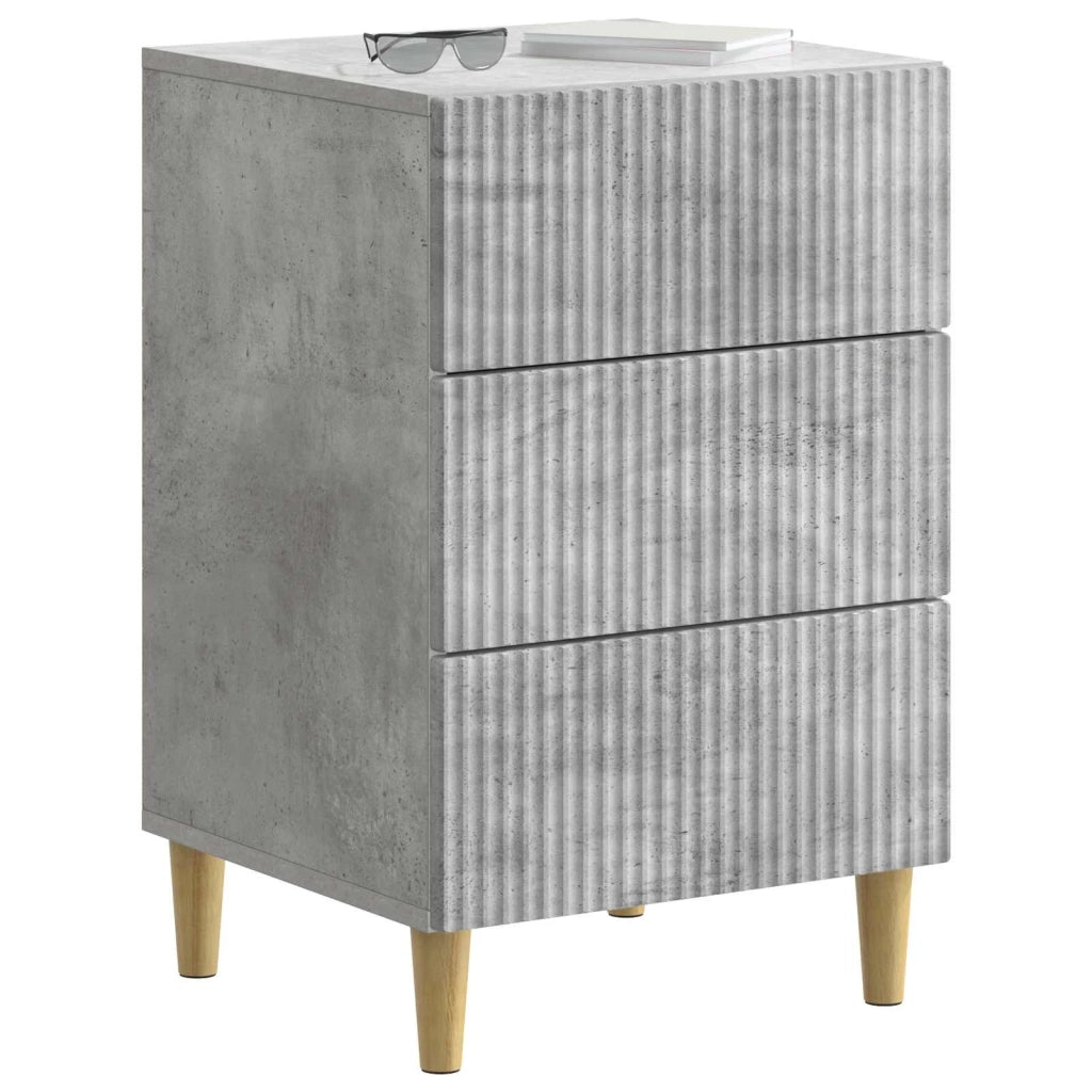 Armadio da Notte con cassetto Grigio Cemento 43 x 41 x 66,5 cm